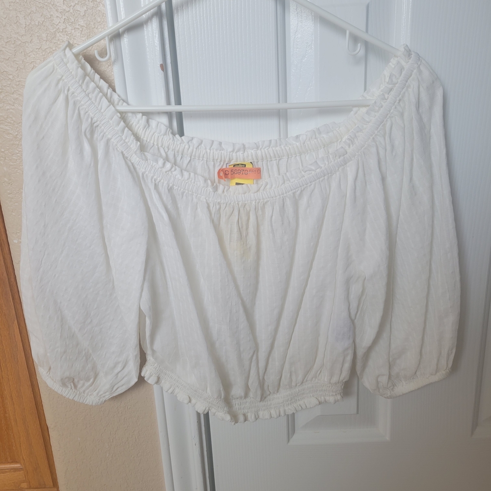 Elegant White Off-Shoulder Blouse
